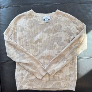 Magaschoni Cashmere Sweater in Cream camo